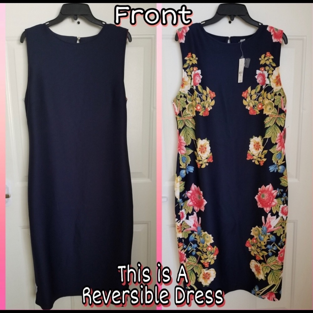 New with tags navy reversible XL dress (12-14)